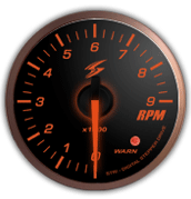 amber racing rpm gauge
