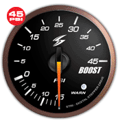 crystal 45psi boost gauge