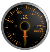 amber stri oil pressure meter