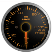 amber fuel pressure meter